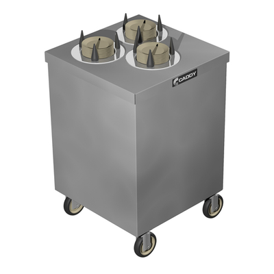 Caddy Corporation CM-SQ-103 3 Self-Leveling Adjustable Dispensing Cylinders 0" to 5.75" Dia. Dish Size Staggered Square Cabinet Style Unheated Caddy Magic Dish Dispenser