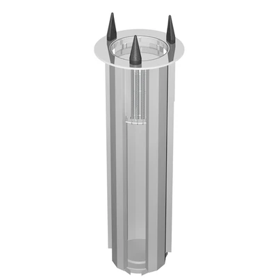 Caddy Corporation CM-10 1 Self-Leveling Adjustable Dispensing Cylinder 0" to 5.75" Dia. Dish Size Open Style Unheated Drop In Caddy Magic Dish Dispenser