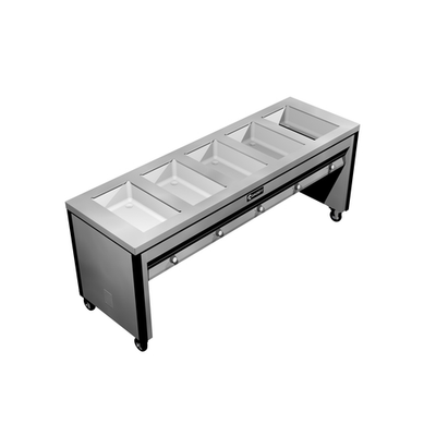 Caddy Corporation TF-605 (5) 12" x 20" x 6.38" Deep Hot Food Wells Open Base Electric Hot Food Caddy - 208 Volts