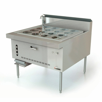 Jade JCS-24-NG 24" W Stainless Steel Natural Gas Titan Heavy Duty Chinese Dim Sum Steamer - 80,000 BTU