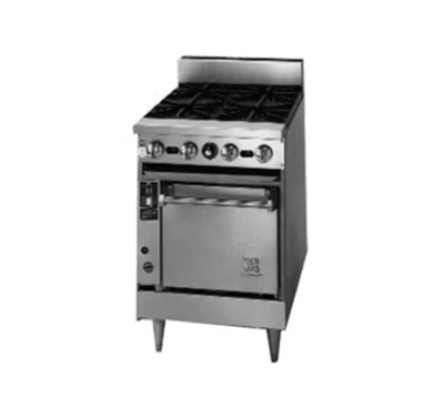 Jade JBR-2-12G-24-LP 24 " W 2 Burners Liquid Propane Bistro Restaurant Range - 114,000 BTU