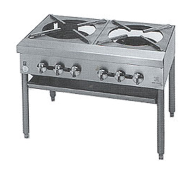 Jade JSP-224-NG 36" W Natural Gas 2 Burners Supreme Stock Pot Stove - 200,000