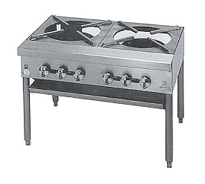 Jade JSP-224-NG 36" W Natural Gas 2 Burners Supreme Stock Pot Stove - 200,000