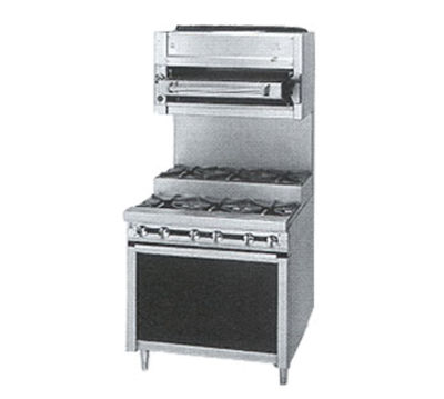 Jade JTRHE-6-6-LP 72" W 6 Burners Liquid Propane Titan Heavy Duty Range - 360,000 BTU