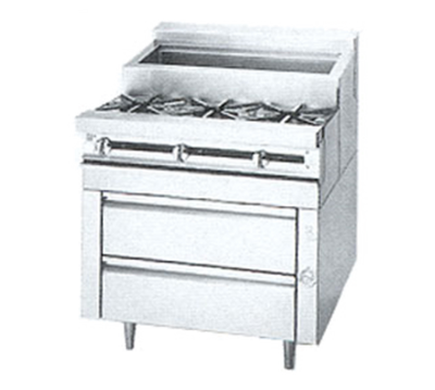 Jade JMSS-04-T-48-NG 48" W 4 Open Burners Natural Gas Titan Fire and Ice Saute Station Heavy Duty Range - 120,000 BTU