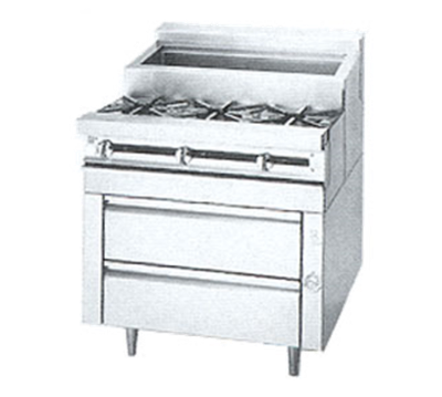 Jade JMSS-04-T-48-NG 48" W 4 Open Burners Natural Gas Titan Fire and Ice Saute Station Heavy Duty Range - 120,000 BTU