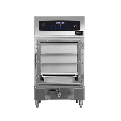 Winston UBV7-04HP CVap 4 Half-Sheet Pan Capacity Stainless Steel Half-Size Countertop Right Hinged Solid Door Universal Holding Bin Cabinet - 120 Volts