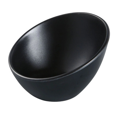 Yanco BP-3105 5 Oz. 5" W Melamine Tapered Side Asian Style Black Pearl Sheer Bowl