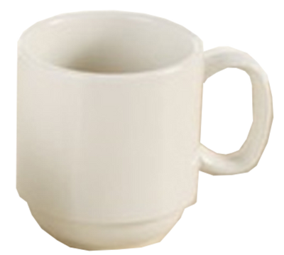 Yanco RE-16-P 16 Oz. White Round Ceramic Rolled Edge Recovery Prime Mug