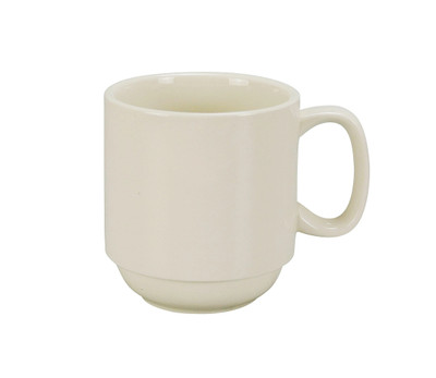 Yanco RE-16-P 16 Oz. White Round Ceramic Rolled Edge Recovery Prime Mug
