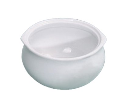 Yanco OS-12-P 12 Oz. Super White Round Porcelain Accessories Onion Soup Crock