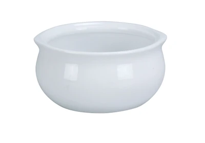 Yanco OS-12-P 12 Oz. Super White Round Porcelain Accessories Onion Soup Crock