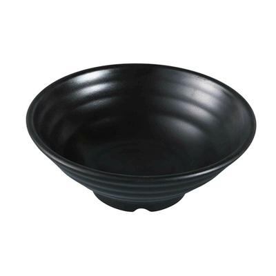 Yanco BP-3017 16 Oz. 7" W Melamine Round Asian Style Black Pearl Bowl