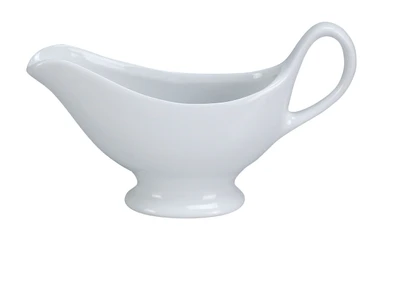 Yanco SB-3 3.5 Oz. White Porcelain with Handle Accessories Sauce Boat