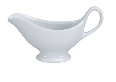 Yanco SB-3 3.5 Oz. White Porcelain with Handle Accessories Sauce Boat