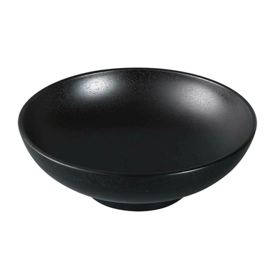 Yanco BP-3009 48 Oz. 9" W Melamine Round Asian Style Black Pearl Noodle Bowl