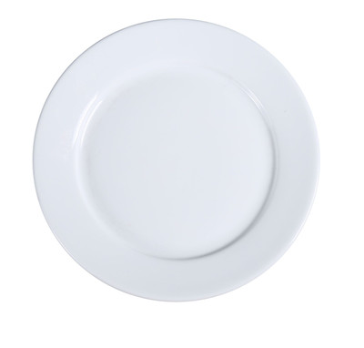 Yanco AC-21 12" Dia. Super White Porcelain Round Abco Plate