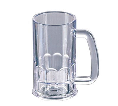 Yanco SM-10-B 10 Oz. Clear SAN Beer Mugs