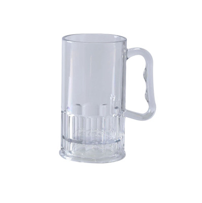 Yanco SM-10-B 10 Oz. Clear SAN Beer Mugs