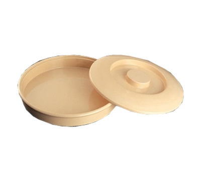 Yanco NS-608T 8.25" W Tan Round Melamine with Lid Nessico Tortilla Server