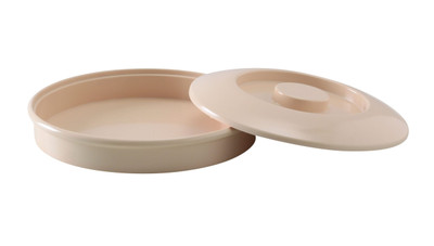 Yanco NS-608T 8.25" W Tan Round Melamine with Lid Nessico Tortilla Server