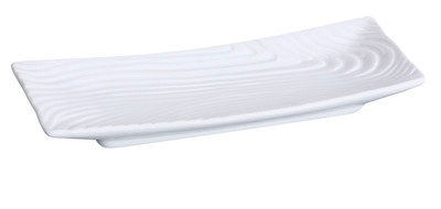 Yanco FU-2108 8" W x 3.13" D Rectangular Porcelain Fuji Sushi Plate