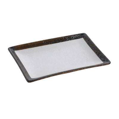 Yanco RO-208 8" W Porcelain Rectangular Rockeye Plate