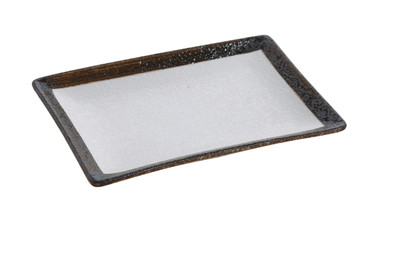 Yanco RO-208 8" W Porcelain Rectangular Rockeye Plate