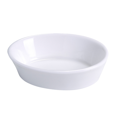 Yanco BK-005 7 Oz. 5.5" W Bone White Porcelain Oval Accessories Baking Dish