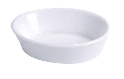 Yanco BK-005 7 Oz. 5.5" W Bone White Porcelain Oval Accessories Baking Dish