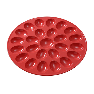 Yanco NC-1014RD 12.5" Dia. x 0.6" H Red Melamine Nu-Classic Egg Holder