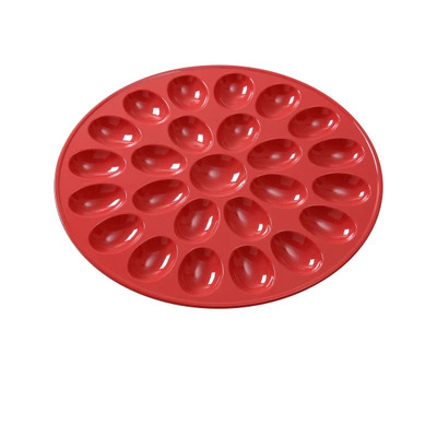 Yanco NC-1014RD 12.5" Dia. x 0.6" H Red Melamine Nu-Classic Egg Holder