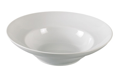 Yanco AC-711 32 Oz. Super White Porcelain Round Abco Mediterranean Pasta Bowl
