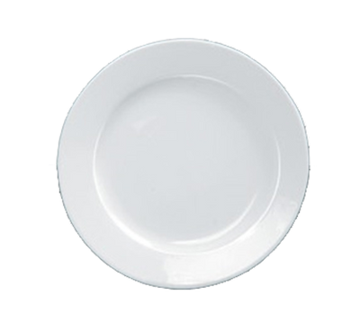 Yanco AC-6 6.25" Dia. Super White Porcelain Round Abco Plate