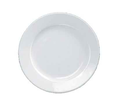 Yanco AC-6 6.25" Dia. Super White Porcelain Round Abco Plate