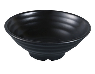 Yanco BP-3019 48 Oz. 9" W Melamine Round Asian Style Black Pearl Bowl