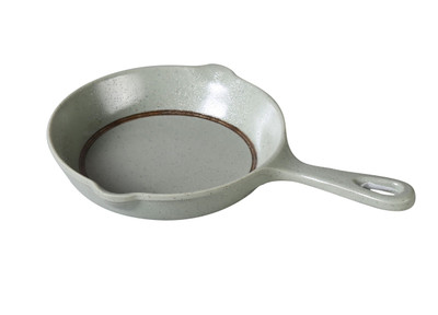 Yanco YO-5010 14 Oz. Matte Green Round Melamine with Handle Yoto Pot Plate