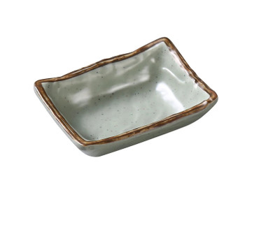 Yanco YO-9111 3 Oz. Matte Green Melamine Round Yoto Sauce Dish