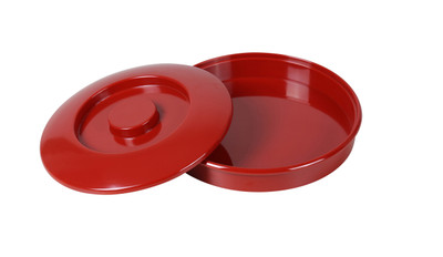 Yanco NS-608R 8.25" W Red Round Melamine with Lid Nessico Tortilla Server