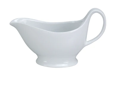 Yanco SB-5 5.5 Oz. White Porcelain with Handle Accessories Sauce Boat