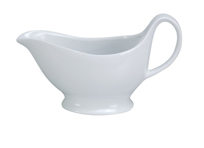 Yanco SB-5 5.5 Oz. White Porcelain with Handle Accessories Sauce Boat