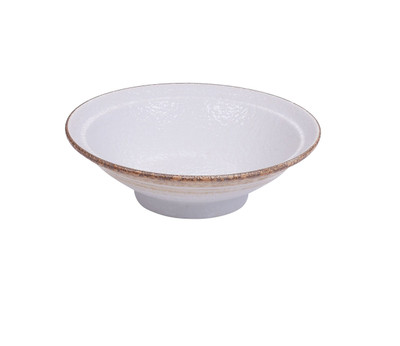 Yanco RO-2807 16 Oz. White or Brown Porcelain Round Rockeye-2 Ramen Bowl