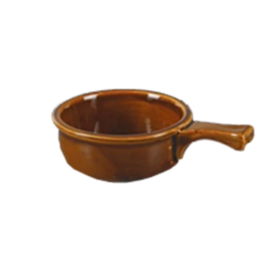 Yanco OS-15-B 15 Oz. Brown Round Porcelain Accessories Onion Soup Crock