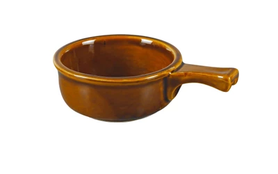 Yanco OS-15-B 15 Oz. Brown Round Porcelain Accessories Onion Soup Crock