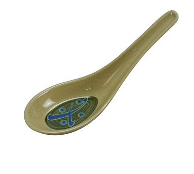 Yanco JP-7001 5.5" W Melamine Japanese Soup Spoon