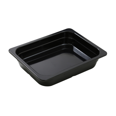 Yanco GN-212BK 2.3 L. Black Melamine Rectangular GN Pan