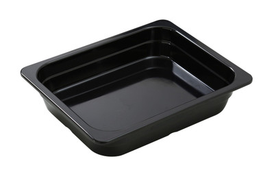 Yanco GN-212BK 2.3 L. Black Melamine Rectangular GN Pan