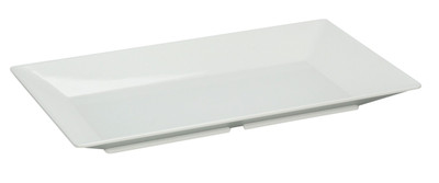 Yanco RM-218 18" L x 10.5" W White Melamine Rectangular Rome Plate