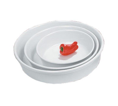 Yanco BK-211 11" Dia. White Porcelain Round Accessories Baking Plate