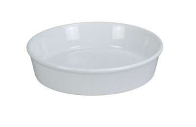Yanco BK-211 11" Dia. White Porcelain Round Accessories Baking Plate